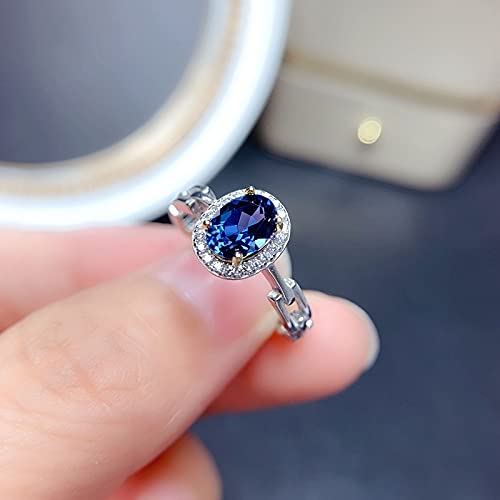Stunning Sapphire & Diamond Halo Engagement Ring for Women - Oval September Birthstone Ring, Elegant Gift for Birthday, Christmas & Anniversaries | Perfect for Proposals, Weddings & Special Occasions