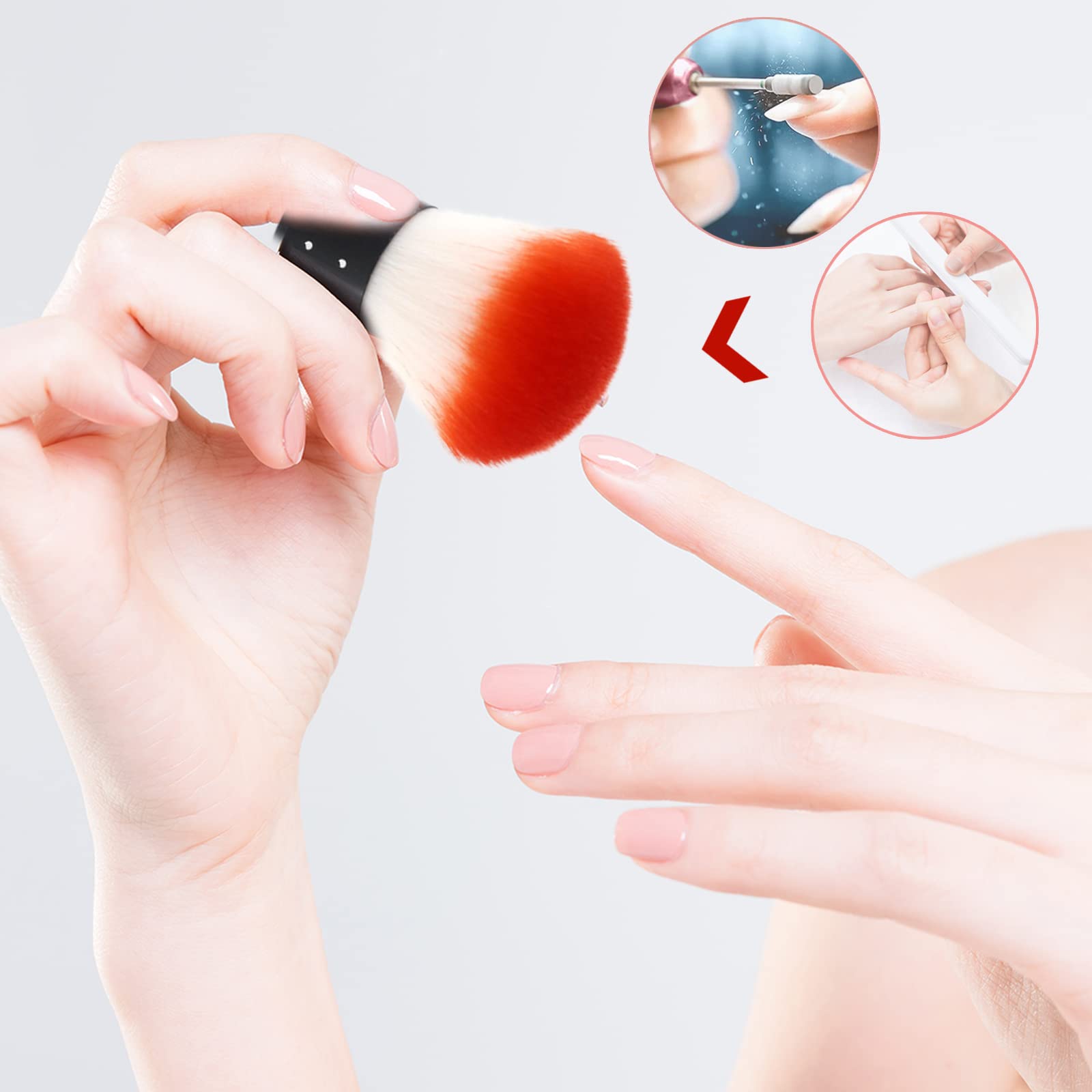 AEXIRI Soft Nail Dust Brush - Professional Gel & Acrylic Nail Powder Cleaner, Makeup Brush for Nail Art, Manicure & Cosmetics | Perfect for Salon, Home Use & DIY Nail Designs