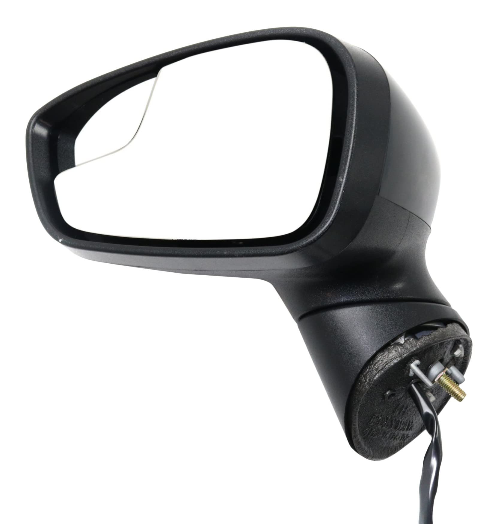 Ford Fiesta 2014-2019 Driver Side Power Mirror with Turn Signal & Spotter Glass - Replacement for Models Without Cold Weather Package - Easy Installation & Paintable Surface - Perfect for Parking Assistance & Blind Spot Visibility