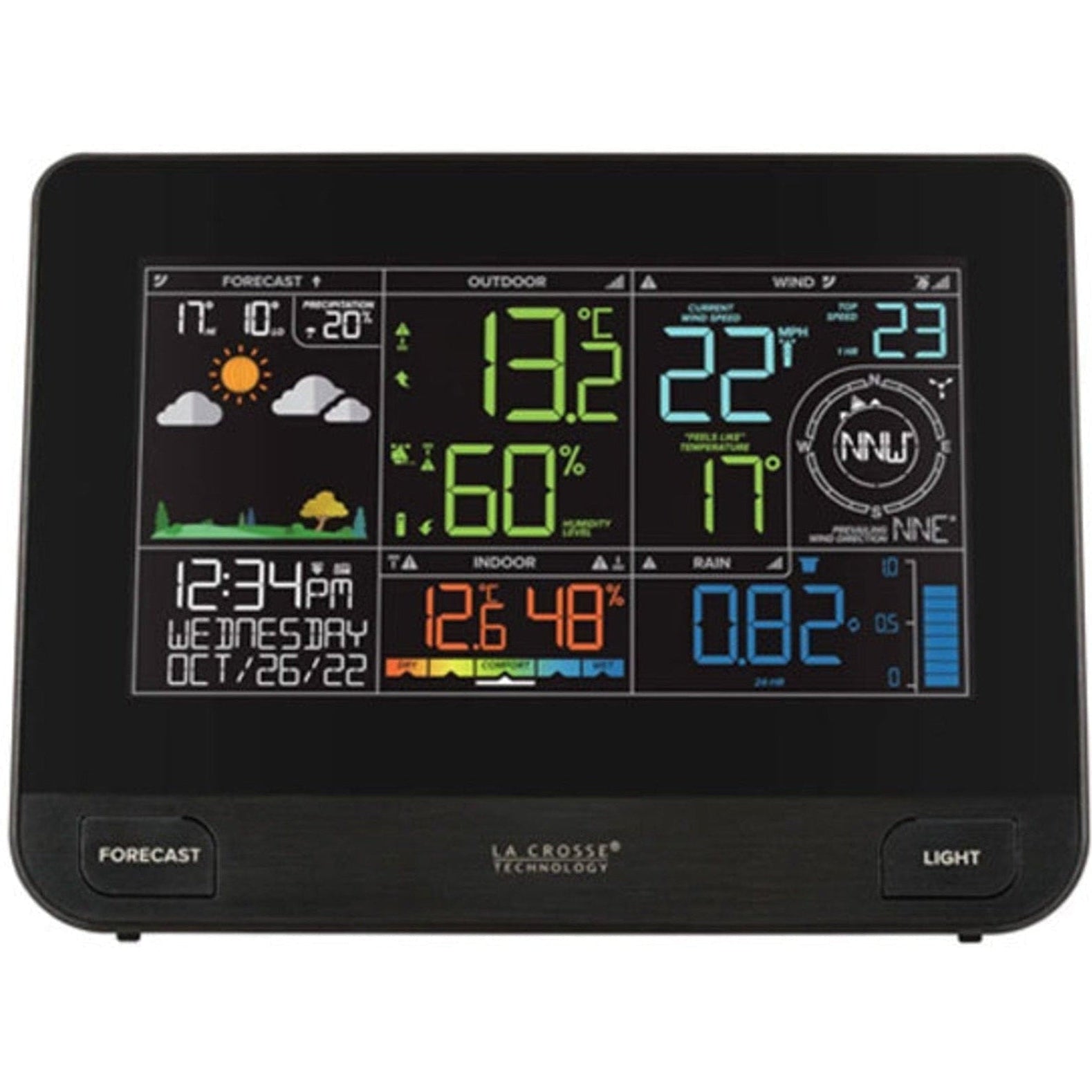 La Crosse V42 PRO AU Professional WIFI Wireless Weather Station - Accurate Indoor Outdoor Temperature Humidity Monitor for Home, Office, Garden & Greenhouse Use