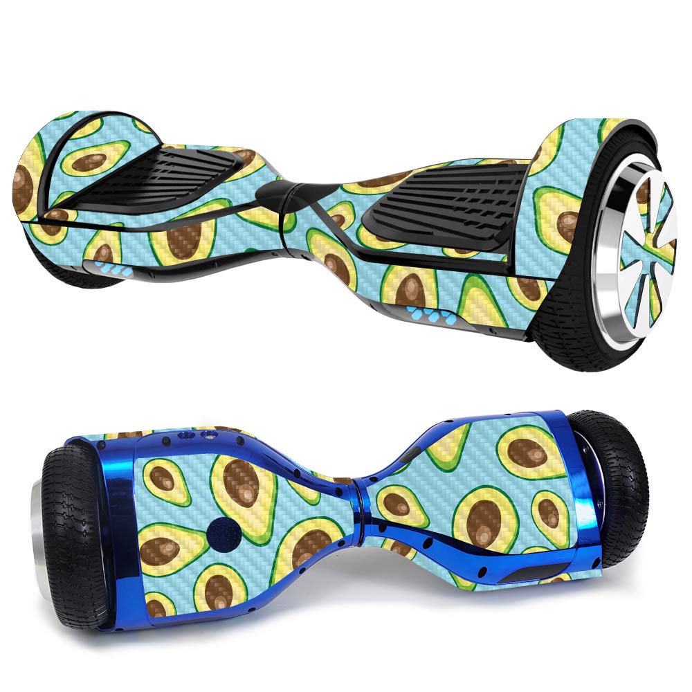 MightySkins Carbon Fiber Skin for Ultra Hoverboard - Blue Avocados Design | Protective & Durable Textured Vinyl Wrap | Easy to Apply & Remove | Made in USA | Perfect for Personalizing Hoverboards, Skateboards & Electric Scooters