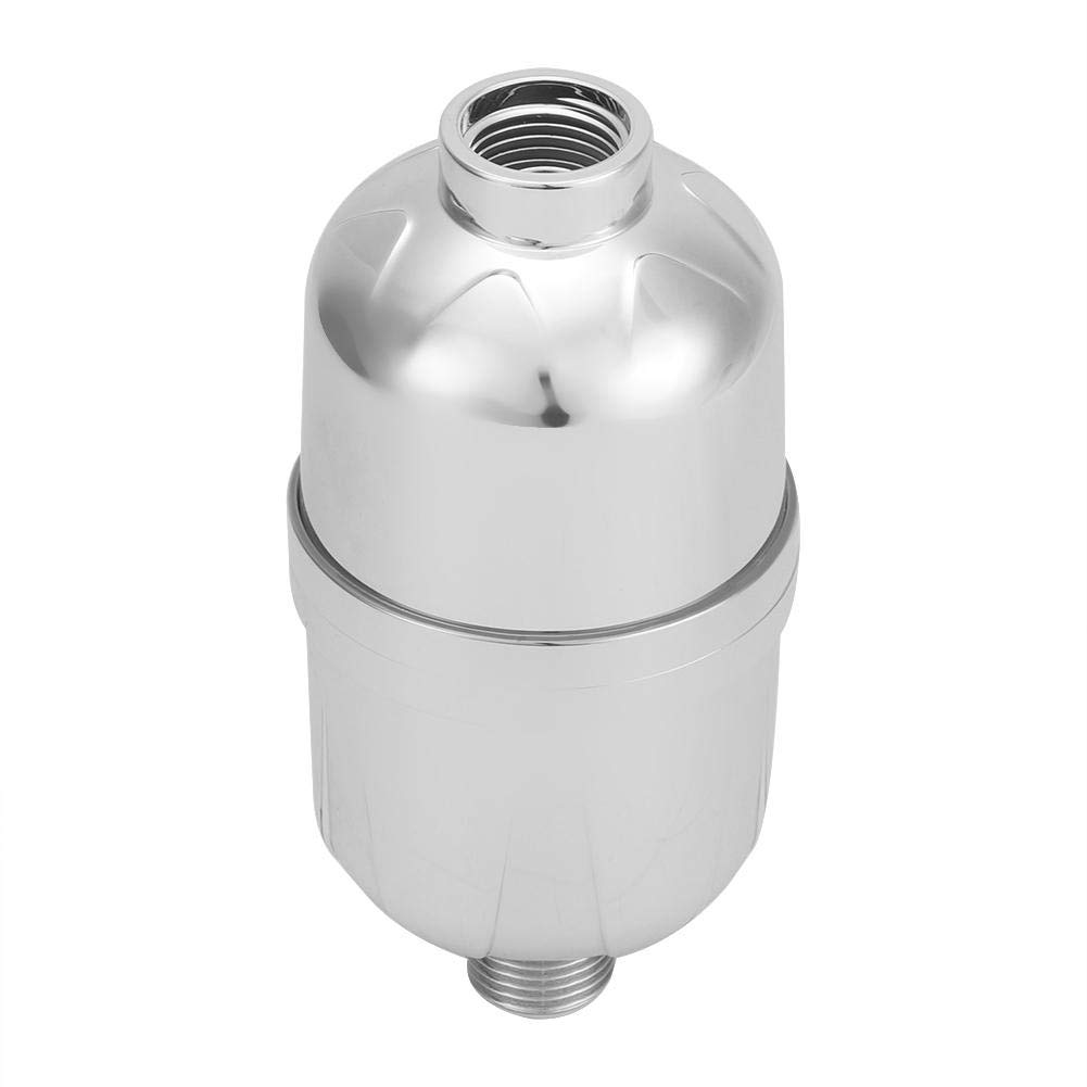 TOPINCN G1/2in Shower Water Filter with Replacement Cartridges - Silver | Hard Water Softener & Chlorine Remover for Bathroom | Improves Skin & Hair Health | Perfect for Sensitive Skin, Dry Hair & Home Spa Experience