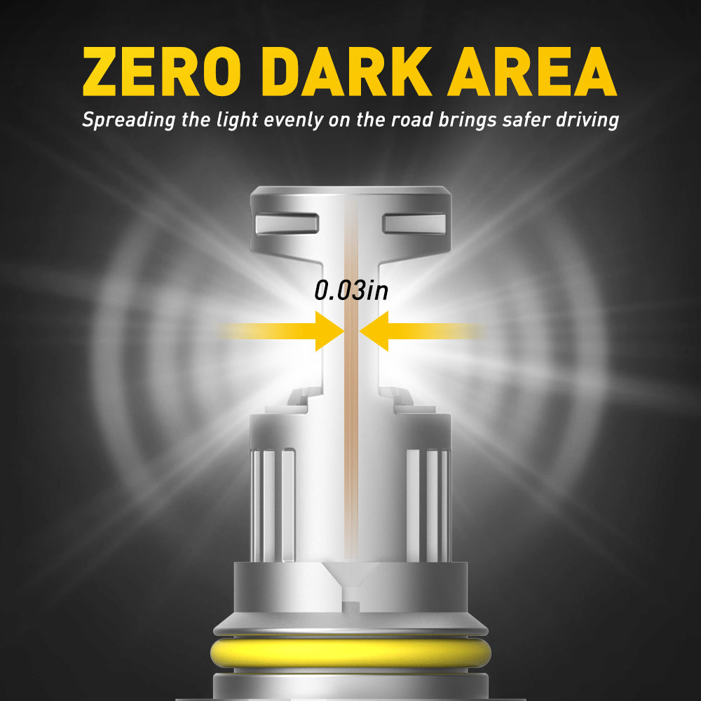 AUXITO 9004 LED Headlight Bulbs 100W 20000LM 6000K Cool White - High Brightness Replacement Bulbs for Cars, Trucks, SUVs - Perfect for Night Driving and Off-Road Adventures