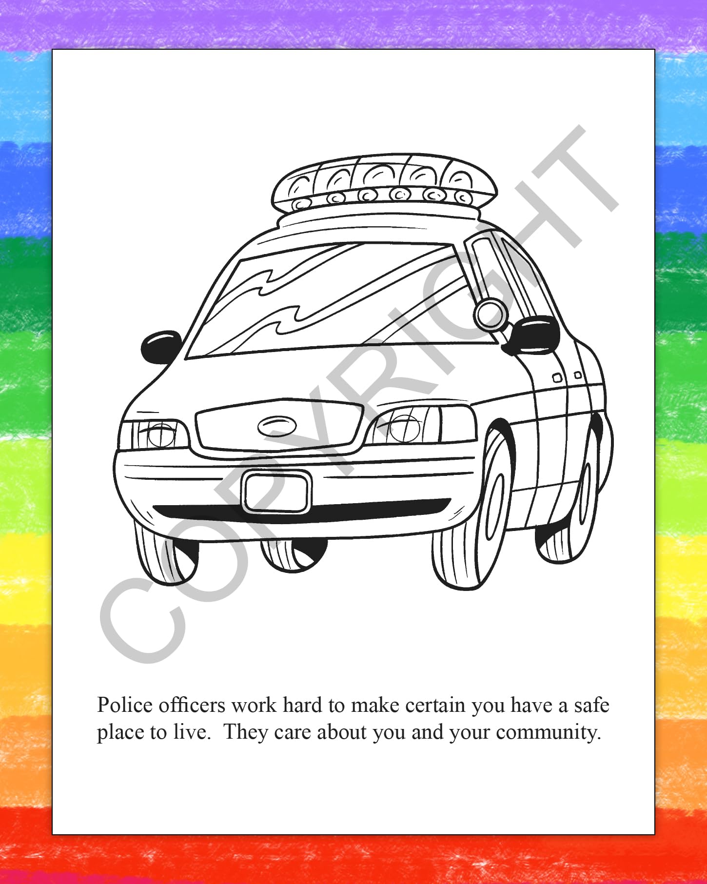 ZOCO Police Station Coloring Books - 50 Bulk Pack with Crayons | Fun Educational Activities, Puzzles & Games for Kids | Perfect for Classroom, Birthday Gifts & Creative Play