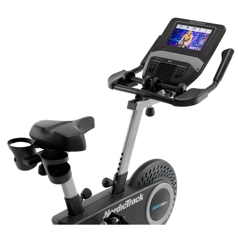 NordicTrack Studio Bike 1000 - Indoor Cycling Exercise Bike with 10” HD Touchscreen, 22 Digital Resistance Levels & Free 3 lb Dumbbells - Perfect for Home Workouts, Cardio Training & iFIT Interactive Fitness (Includes 30-Day Membership) - Black