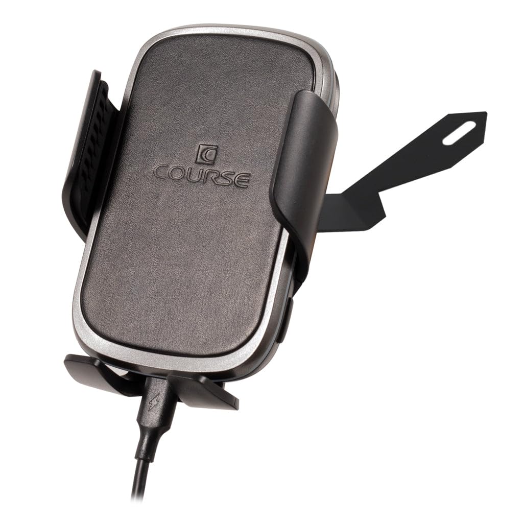 Course Motorsports DirectFit Wireless Charging Phone Mount for Jeep Cherokee (2014-2019) - Automatic Gripping Car Phone Holder & Charger (Black) | Perfect for Off-Road Adventures & Daily Commutes