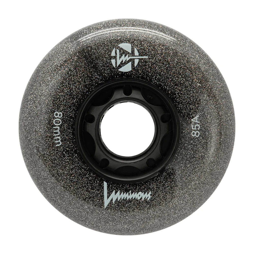 Luminous 80mm LED Inline Skate Wheels - Glow in The Dark Rollerblade Wheels for Night Skating, Raves & Outdoor Adventures