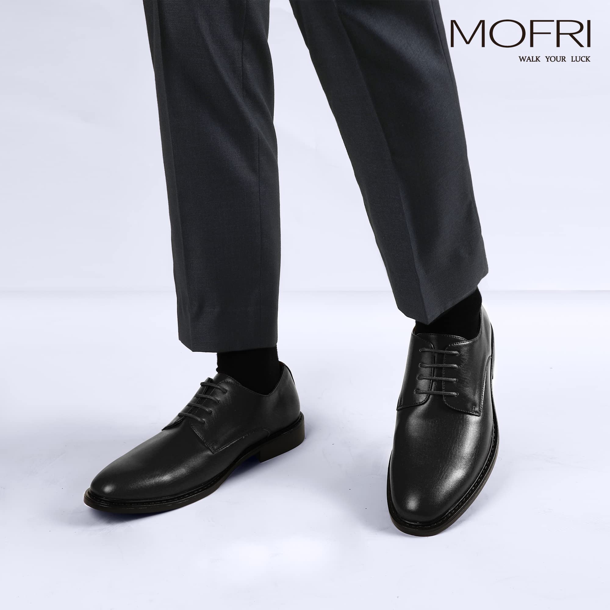 Premium Mofri Men's Dress Shoes | Classic Tuxedo Shoes for Formal Events & Weddings | Comfortable Business Oxfords for Office & Special Occasions