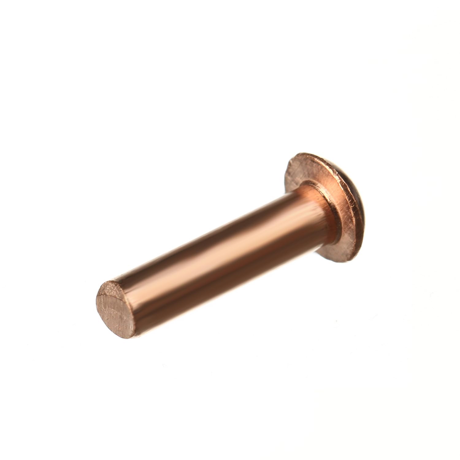 50Pcs Solid Copper Rivets Kit - 0.16in Dia x 0.63in Length M4 Round Head Fasteners for Electrical & DIY Projects - Perfect for Circuit Boards, Jewelry Making, and Metal Crafts