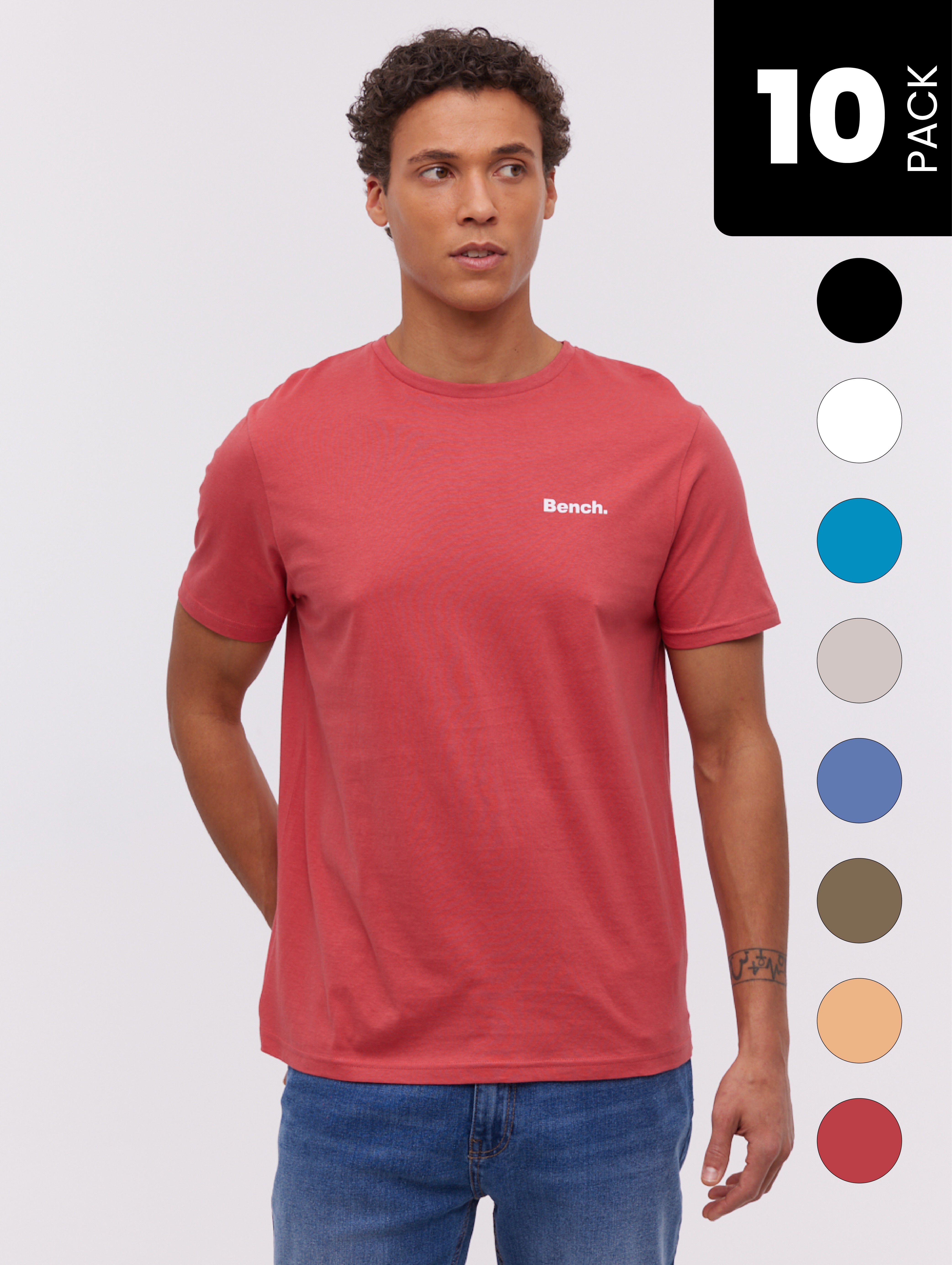 10 Pack Ebula Emblem Graphic T-Shirts for Men - Soft Cotton Crewneck Tees - Casual Wear, Street Style & Everyday Outfits