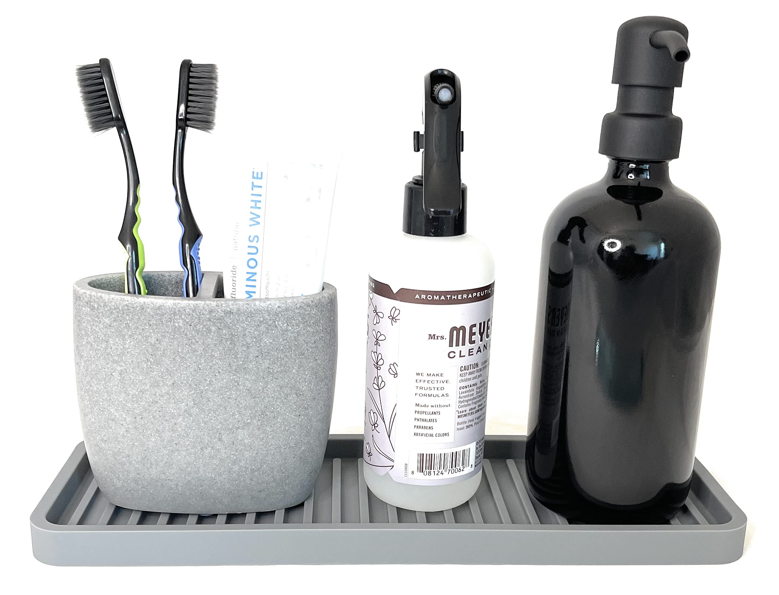 Premium Silicone Kitchen Sink Organizer Tray & Sponge Holder - 12
