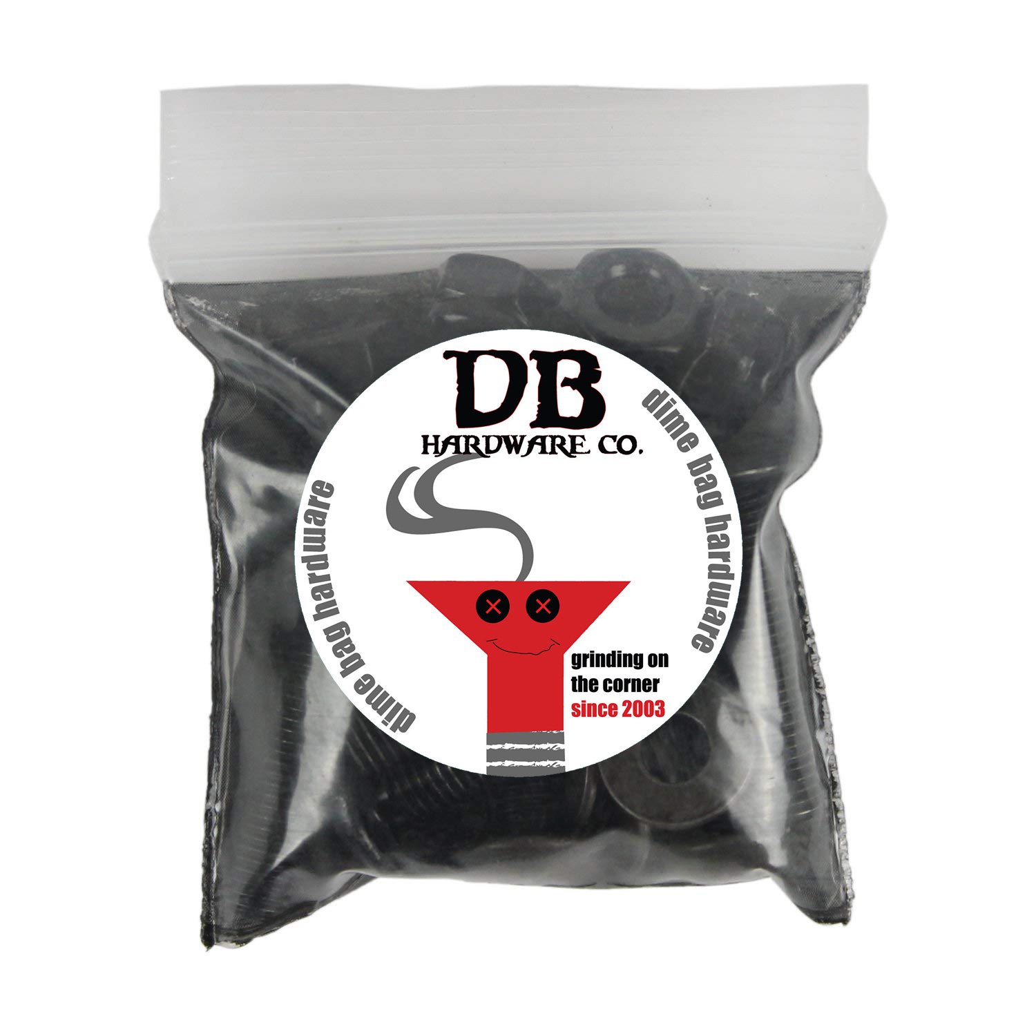 Dimebag Drop Through Longboard Mounting Hardware Kit - Includes Nuts & Washers for Secure Skateboard Truck Installation | Perfect for Cruising, Downhill & Commuting