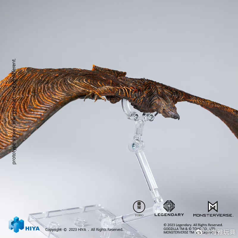 HIYA 7-inch Godzilla King of the Monsters & Rodan Flameborn Action Figure - Exquisite Collectible Toy for Movie Fans, Display & Gift