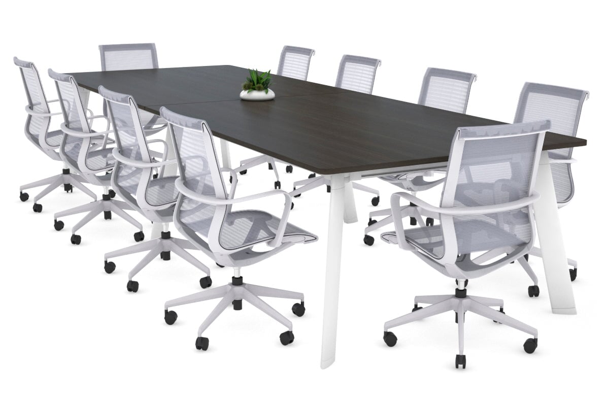 Switch Meeting Room Table with Rounded Corners - 3200L x 1100W Conference Table for Office & Business Meetings - Perfect for Modern Workspaces & Collaborative Environments