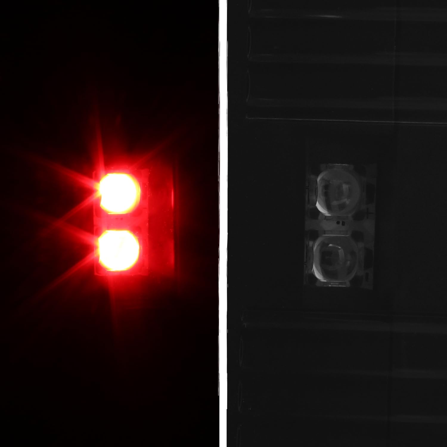 AKKON Black Smoke LED Tail Lights & Brake Lamps Replacement for 2007-2008 Ram 1500, 2007-2009 Ram 2500/3500 Pickup Trucks - Enhanced Night Visibility & Style Upgrade