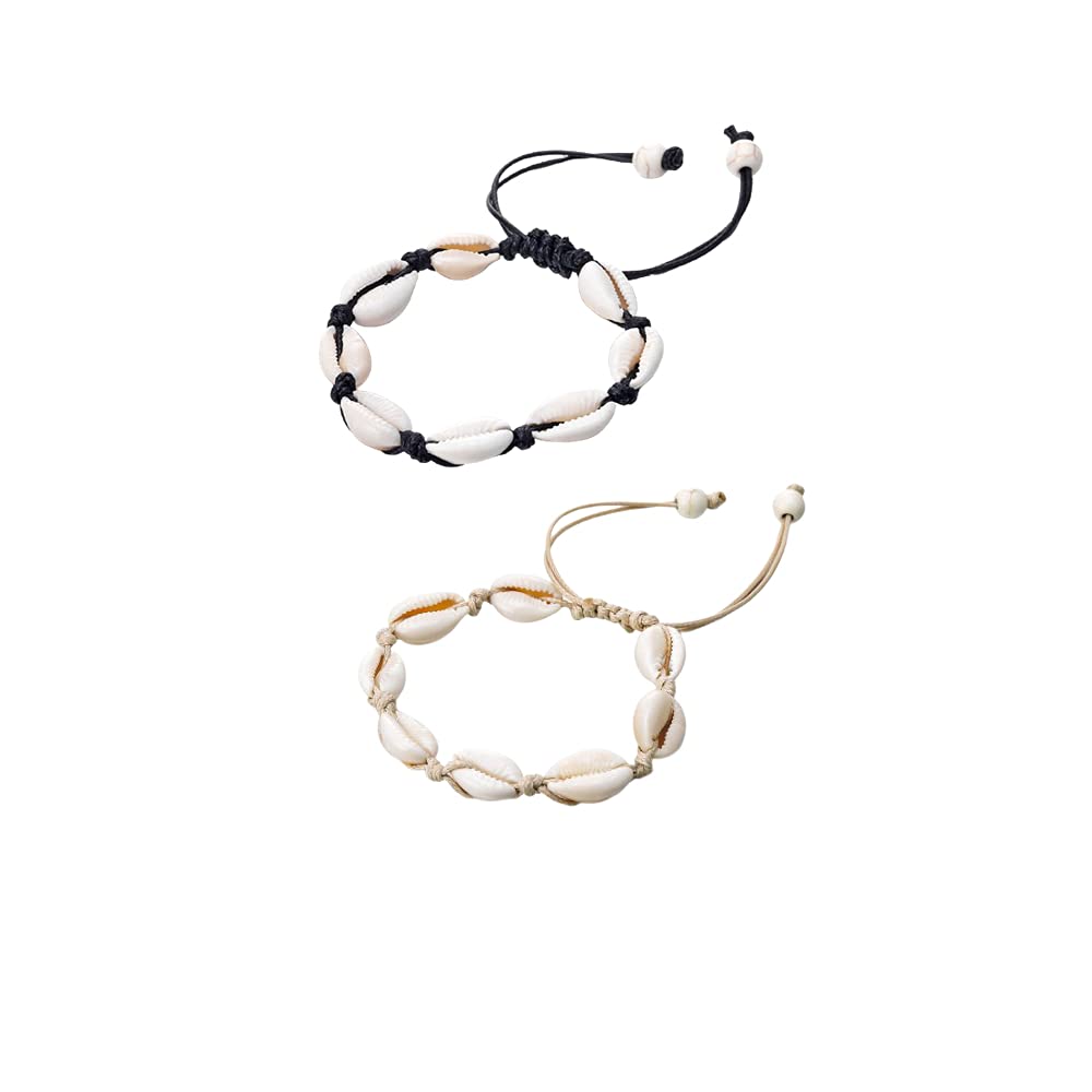 6-Piece Women's Boho Beach Anklet Set - Adjustable Shell & Cowrie Seashell Ankle Bracelets for Summer, Surfing & Vacation Jewelry | Perfect for Beach Parties, Tropical Getaways and Festival Fashion