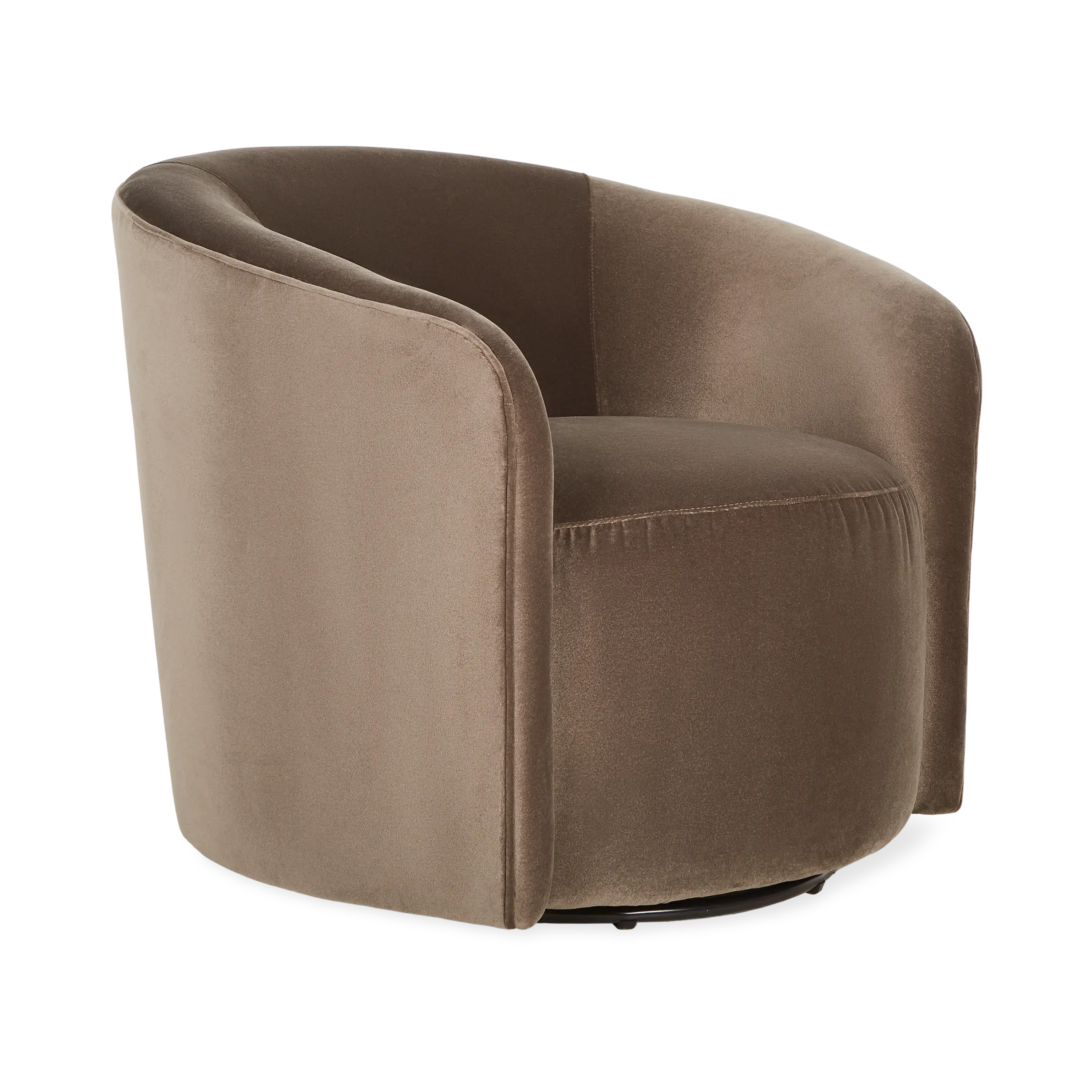 Modern Dahlia Swivel Chair - 360 Degree Rotating Accent Chair for Living Room, Bedroom & Office - Comfortable Upholstered Lounge Chair with Sturdy Metal Base
