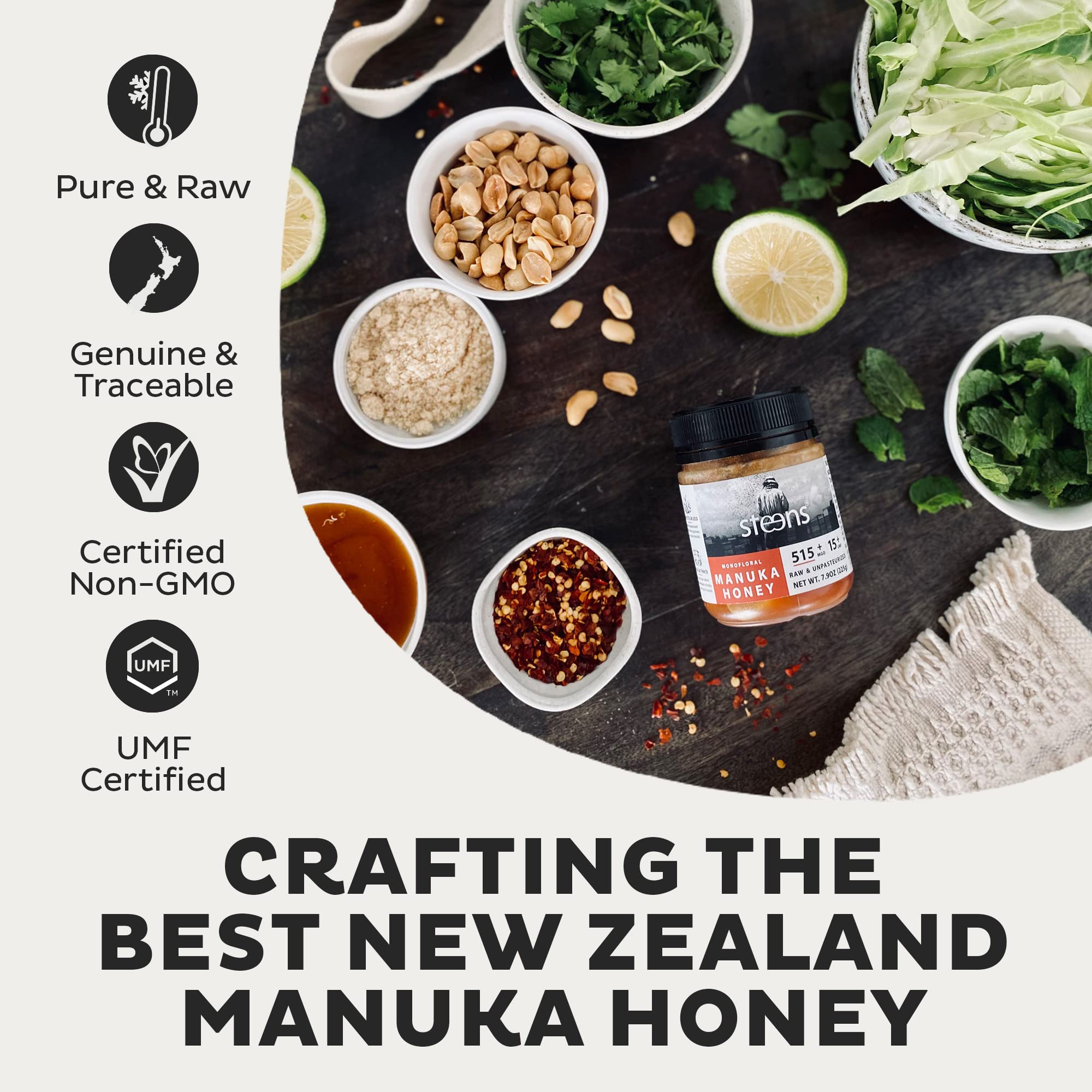 STEENS NZ Beekeeper 15+ MGO Manuka Honey 340g - Raw & Pure New Zealand Honey for Immune Support, Wellness & Daily Nutrition