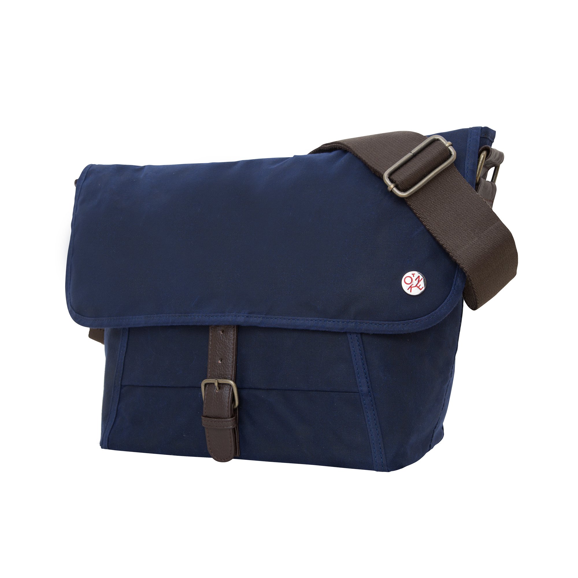 Waxed Lincoln Messenger Bag for Men & Women - Durable Navy Blue Crossbody Satchel - Perfect for Work, Travel & Everyday Use