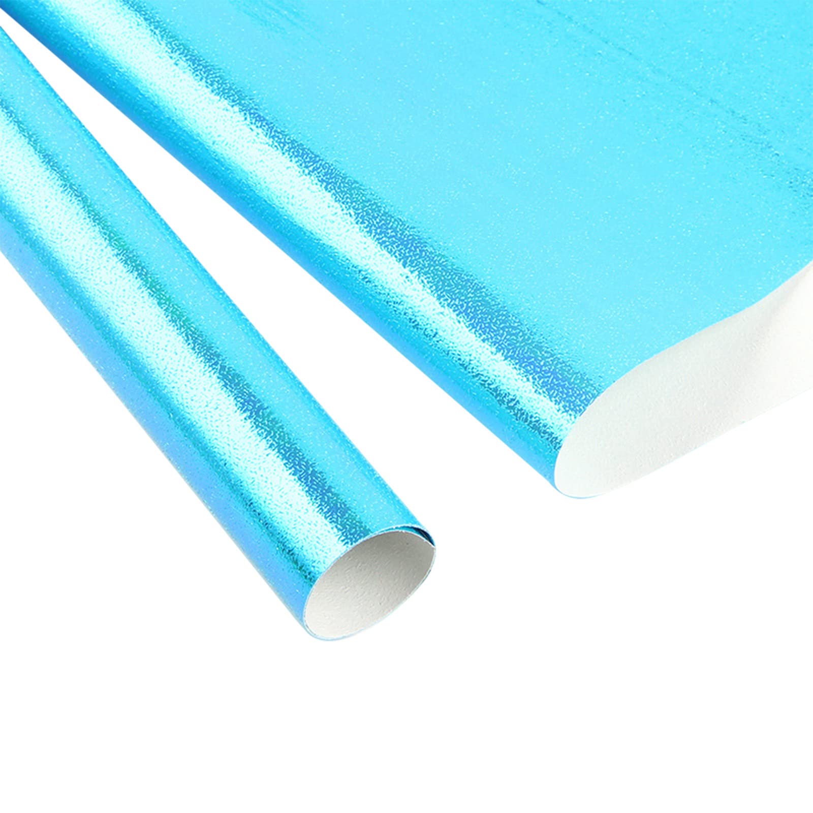 Premium Shiny Floral Gift Wrapping Paper - Light Blue Bouquet Design for Valentine's Day, Birthdays & Special Occasions | DIY Home Decoration & Present Packaging | Black & Gold Accents | One Size Rainbow Color Wrapping Sheets