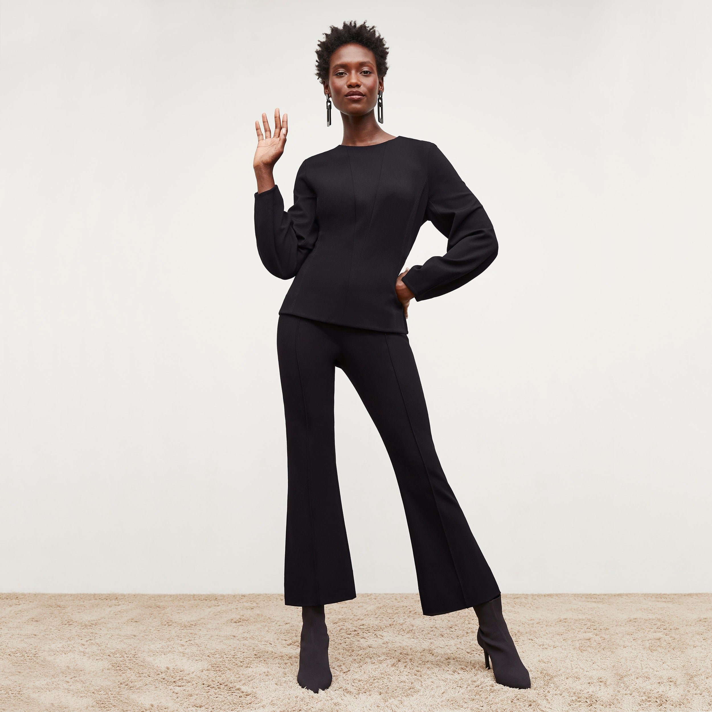 Shiloh Washable Ponte Pants for Women - Comfortable Stretch Work Pants in Black | Perfect for Office, Travel & Casual Wear