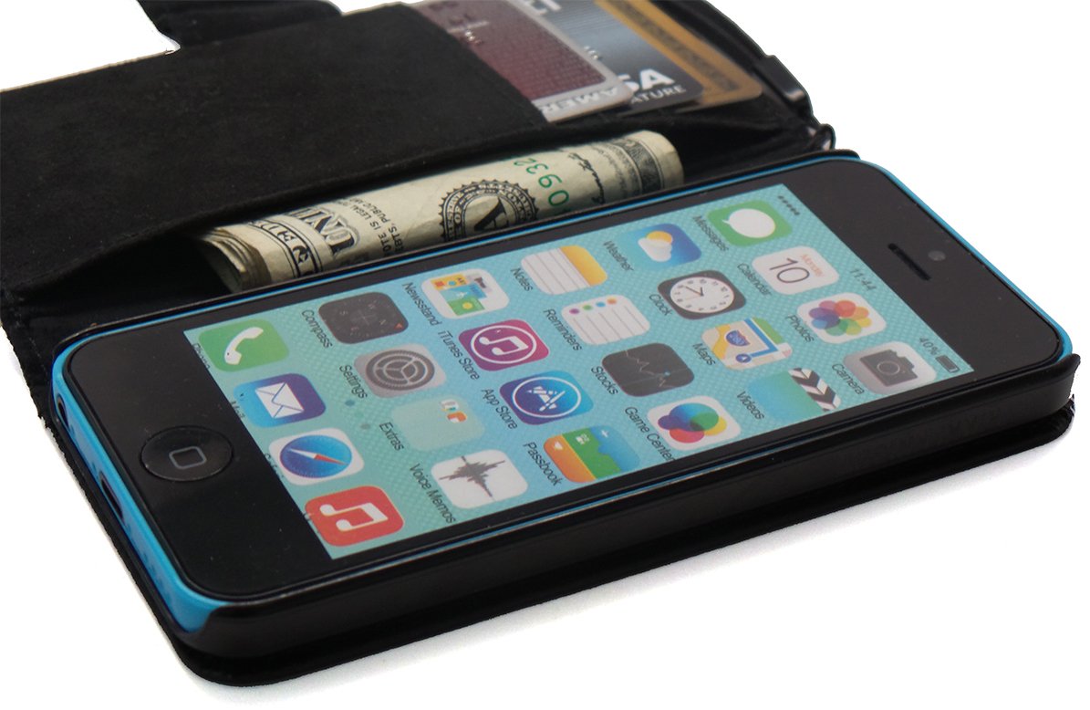 Magnetic Flip Wallet Case for Apple iPhone 5c - Ballad Duck Design | Slim Protective Cover with Card Holder | Perfect for Everyday Use & Travel