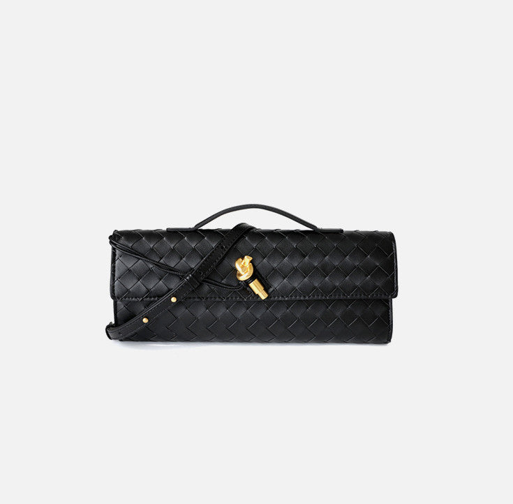 Handmade Woven Leather Clutch Bag for Women - Elegant Small Purse for Evening Parties, Weddings & Special Occasions