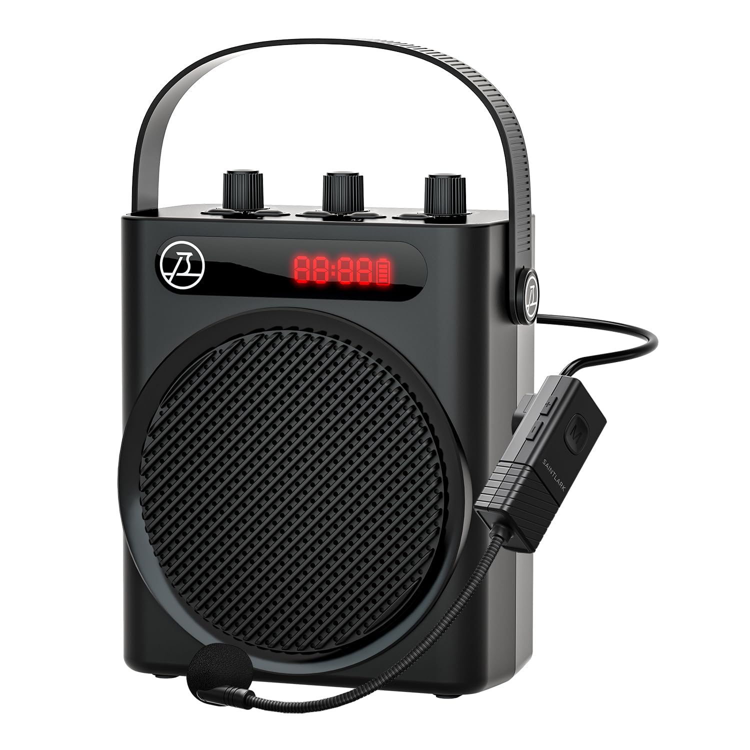 SAINTLARK S4 Bluetooth 5.3 Voice Amplifier - 30W Wireless & Wired Microphone Headset with 3500mAh Rechargeable Battery for Teachers, Trainers, Yoga Instructors, Public Speakers - Perfect for Classrooms, Gyms, Meetings & Outdoor Events