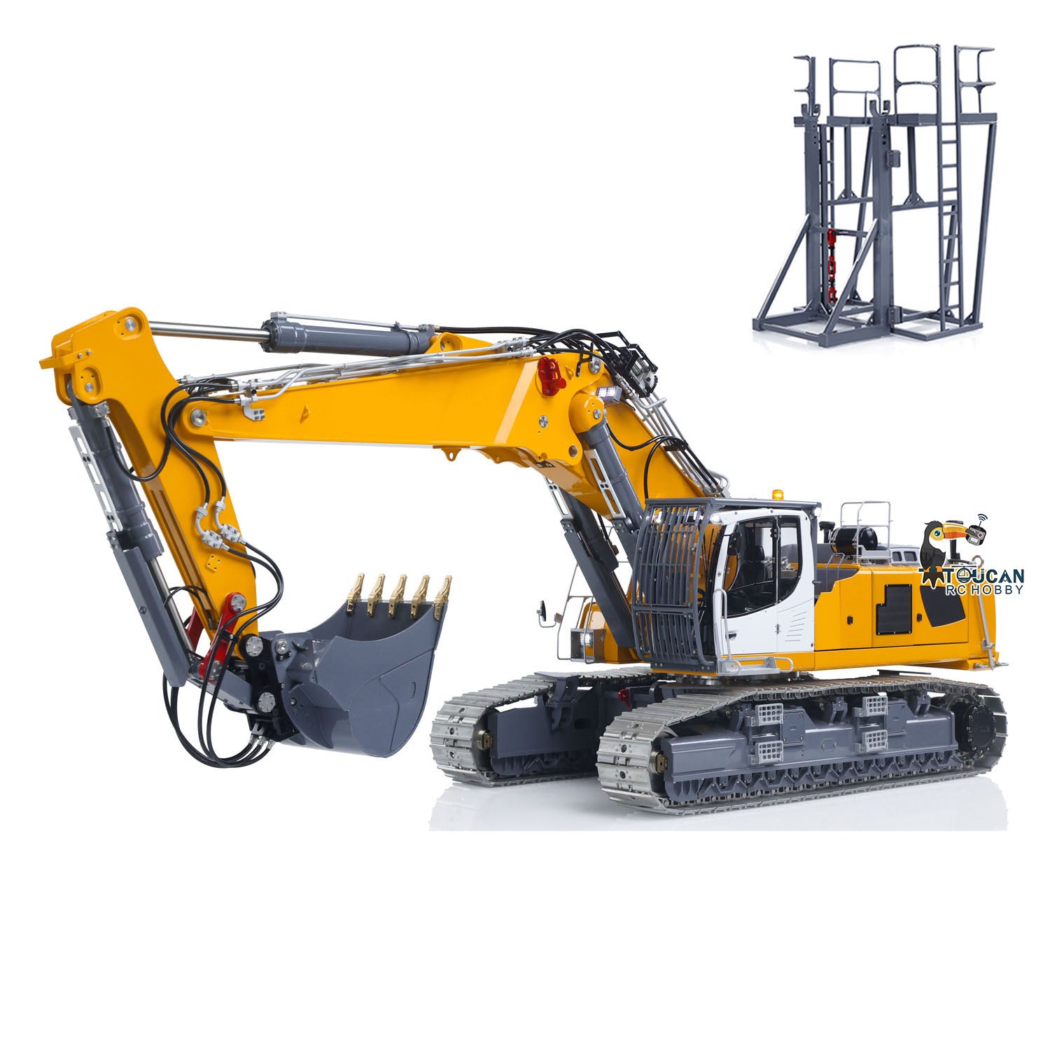 1/14 Scale Heavy Duty RC Hydraulic Excavator - LESU LR960 Remote Control Construction Digger Toy for Adults & Kids | Outdoor Play, Construction Simulation, Backyard Digging, STEM Learning