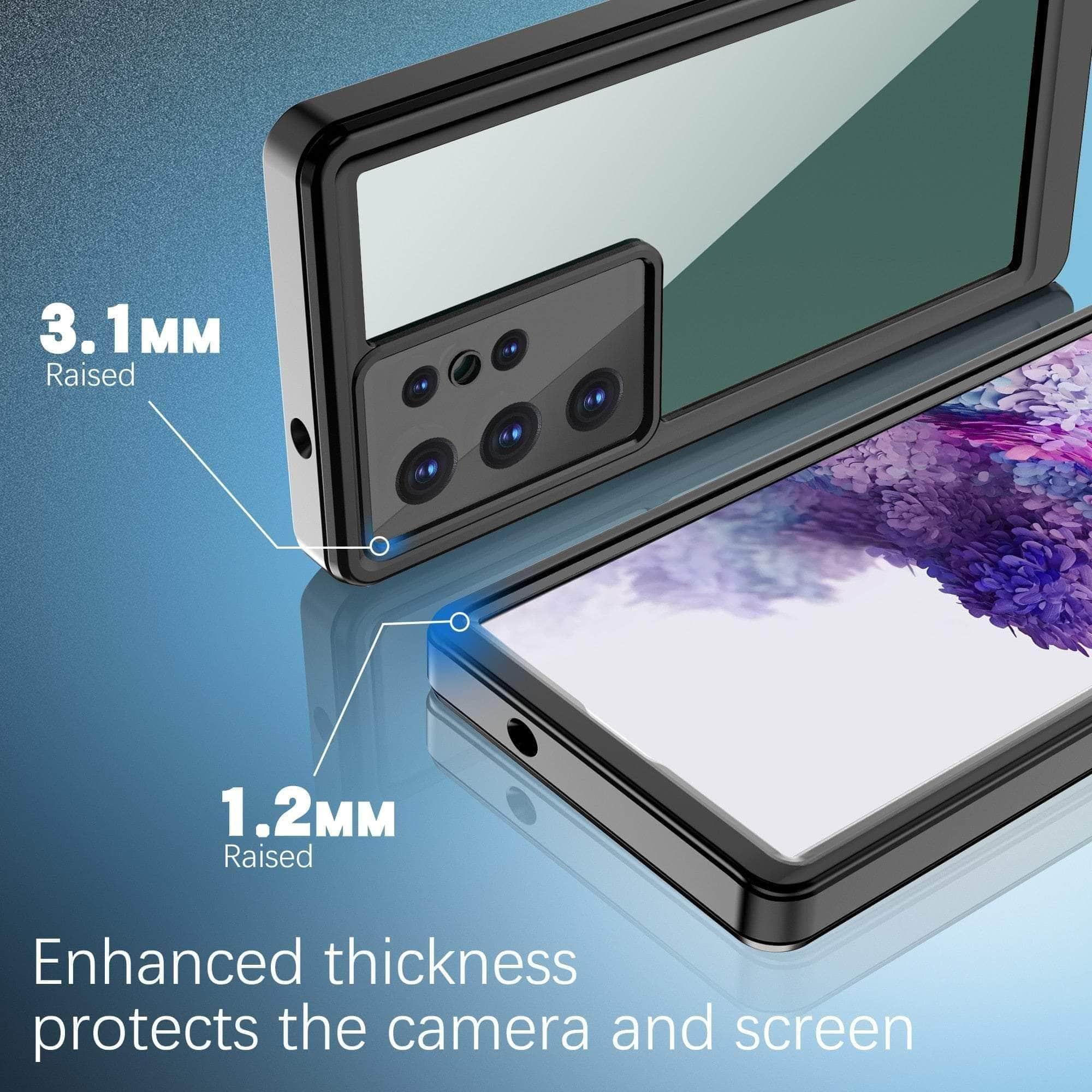 2M IP68 Waterproof Case for Samsung Galaxy S23 Ultra - Shockproof Diving Cover for Underwater Photography, Swimming, Snorkeling & Beach Activities