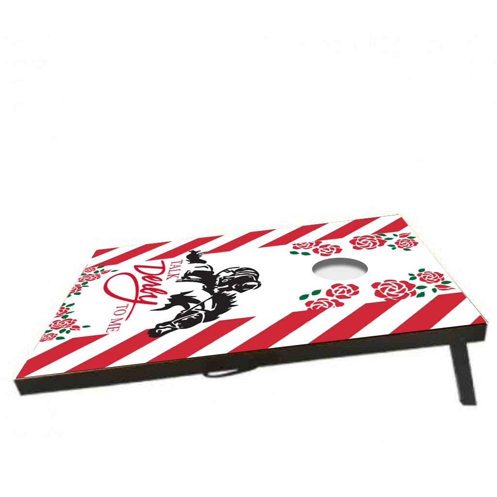 VictoryStore Horse Derby Party Supplies - 'Talk Derby to Me' Cornhole Bean Bag Toss Game Set for Tailgating, Kentucky Derby Parties & Outdoor Events