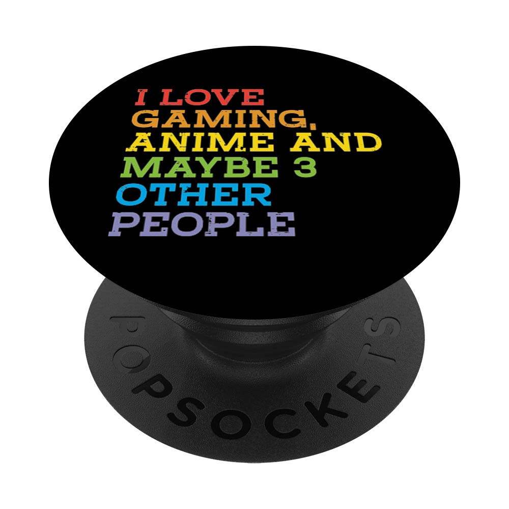 Funny Anime Gaming PopSockets - Swappable PopGrip for Otaku Gamers & Anime Lovers - Perfect for Phones, Tablets & Gaming Controllers - Great Gift for Boys & Girls
