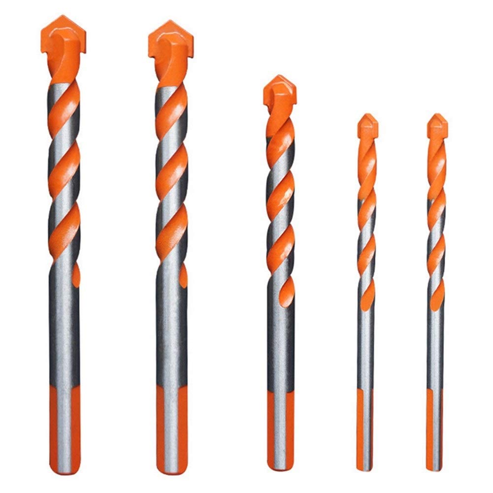 High Hardness HIGHEMN 5PCS Cutting Drill Bit Set - Ceramic, Wall & Glass Drilling Kit for DIY Home Improvement & Professional Construction Projects