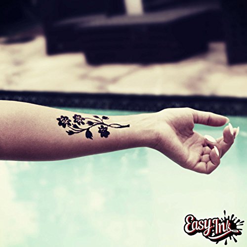 Organic Jagua Fruit Temporary Tattoo Ink - Natural, Long Lasting & Chemical Free (0.5oz/14ml) | Dark Blue & Black Vegan Body Art Gel for DIY Henna, Mehndi & Festival Tattoos | Safe for Sensitive Skin | Perfect for Parties, Weddings & Halloween Costumes