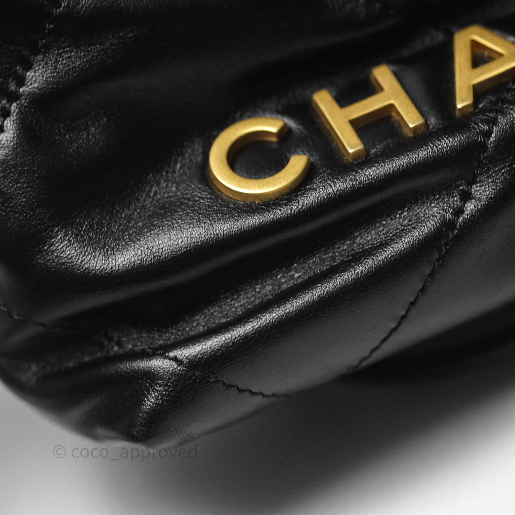 Chanel 22 Mini Bag Black Crumpled Calfskin with Aged Gold Hardware - Luxury Crossbody Purse for Women, Perfect for Date Night & Evening Events
