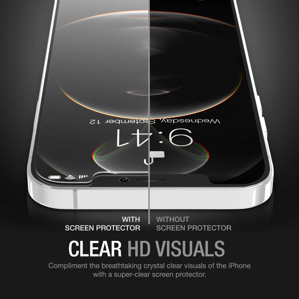 Premium Tempered Glass Screen Protector for iPhone 12 Pro Max (6.7 Inch, 2020 Model) - 3 Pack Anti-Scratch Case-Friendly Screen Film - Perfect for Work, Travel & Everyday Protection