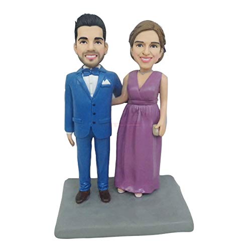 Best Wedding Figurine Cake Topper - Miniature Couple Ornament for Home Decor, Candlestick Holder, Wedding Gift Idea - Perfect for Anniversaries, Bridal Showers & Romantic Celebrations