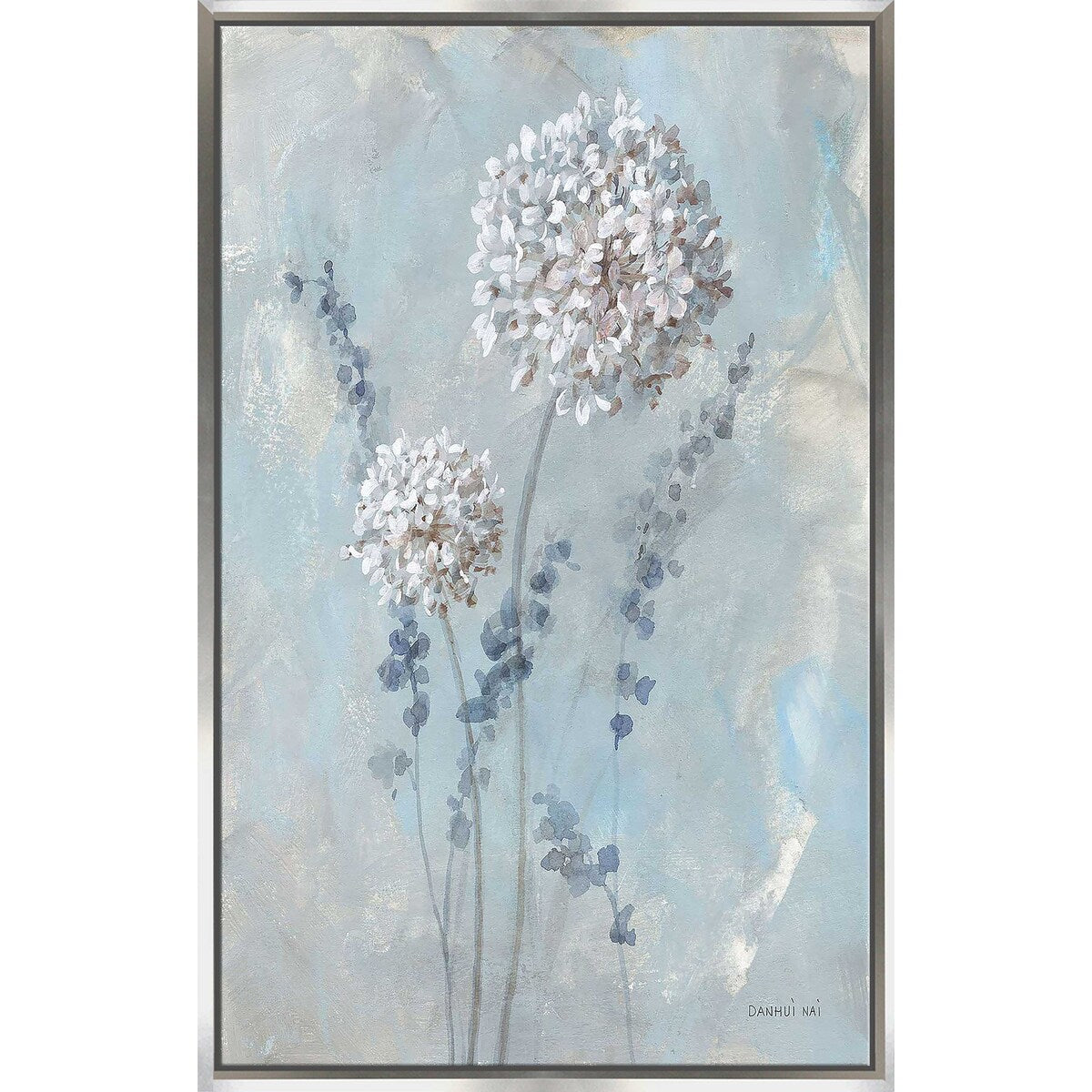 Airy Blooms Floating Canvas Print - Modern Wall Art for Living Room, Bedroom & Office Decor