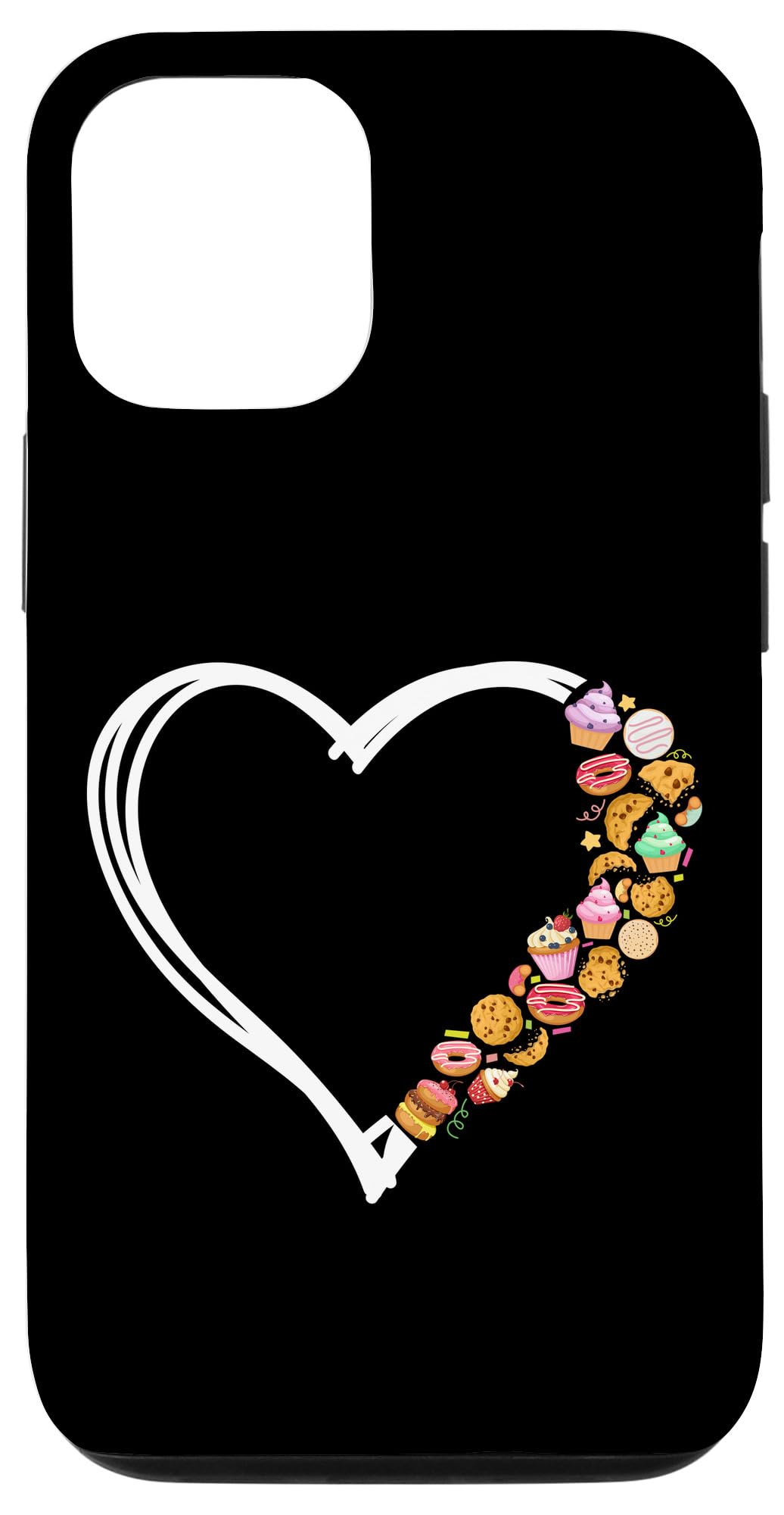 iPhone 12/12 Pro Baking-Themed Phone Case - Heart Cookie Donut Cupcake Design for Baking Lovers | Perfect for Kitchen, Bakery & Cooking Enthusiasts