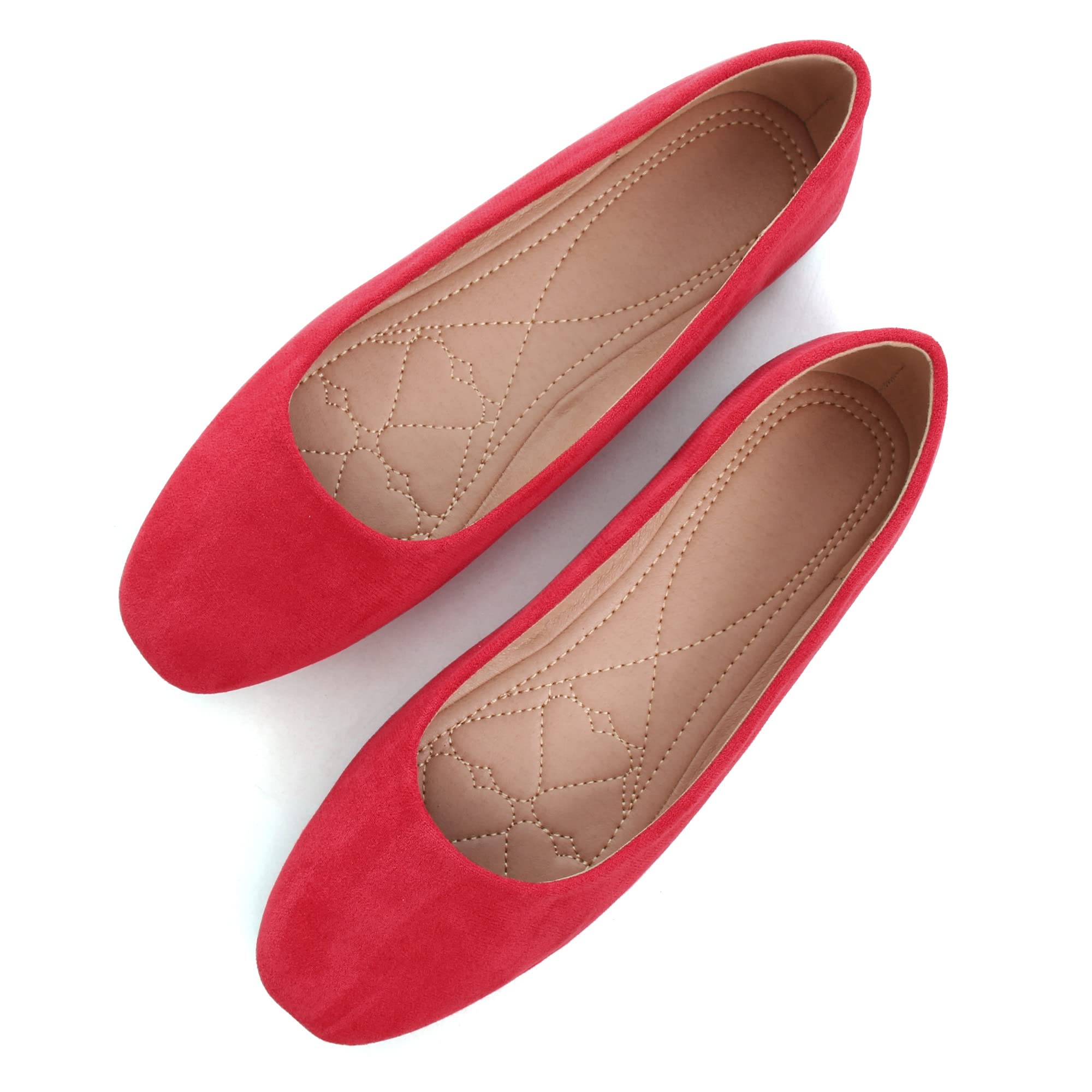 ChaiRong Zhou Women's Comfortable Square Toe Ballet Flats - Slip On Classic Walking Shoes for Wedding, Driving & Dating | Perfect for Office, Travel & Casual Outings
