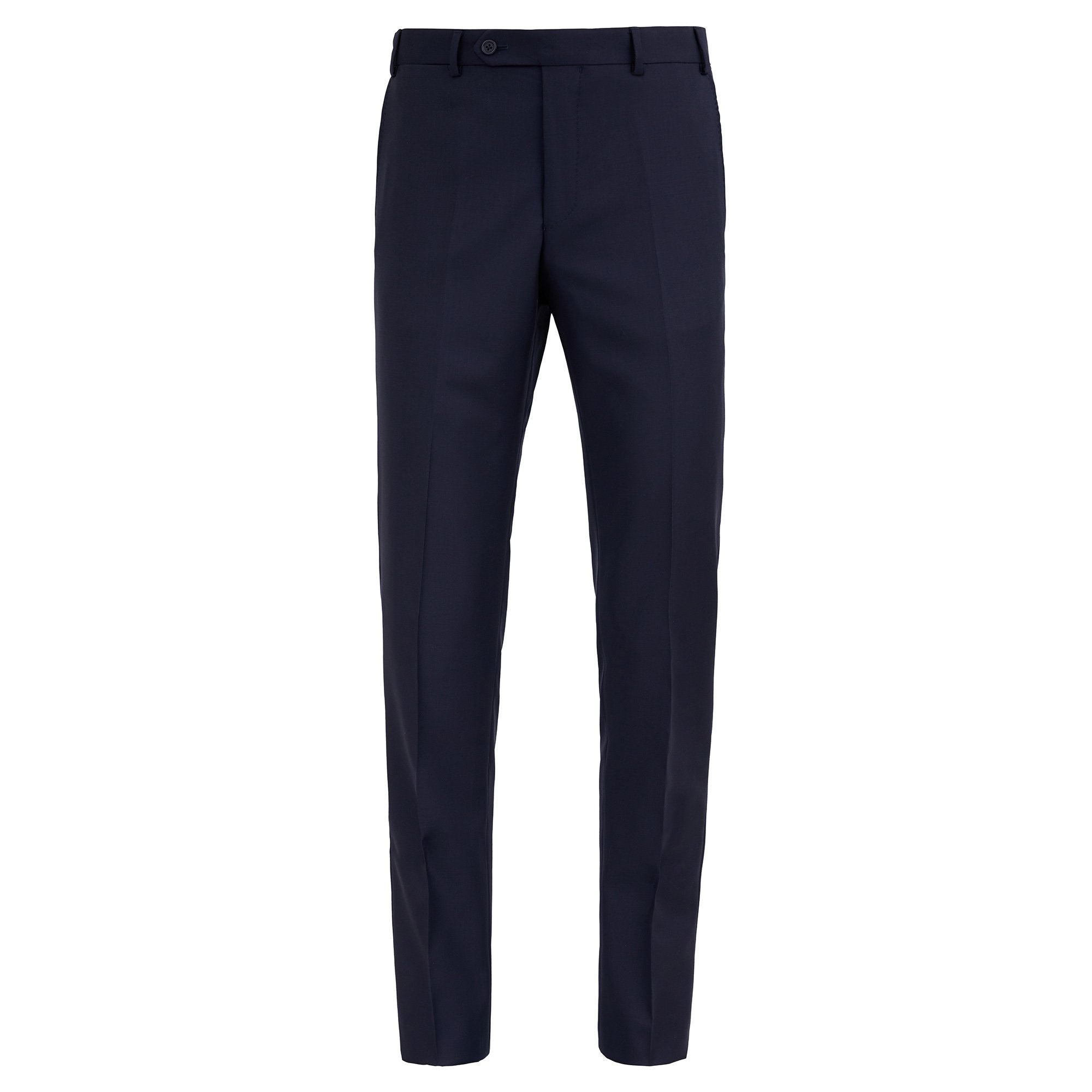 HENRY SARTORIAL Men's Classic Flat Front Dress Pants in Navy Blue - Perfect for Office Wear, Business Casual & Formal Occasions
