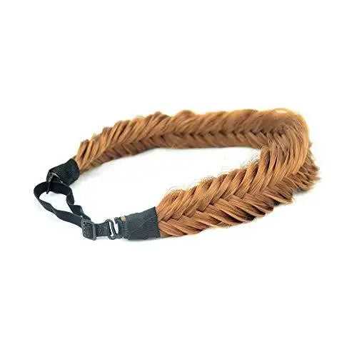 Elegant Fishtail Braided Headband - Stretchy Elastic Hair Accessory for Women & Girls - Perfect for Weddings, Parties, and Everyday Wear