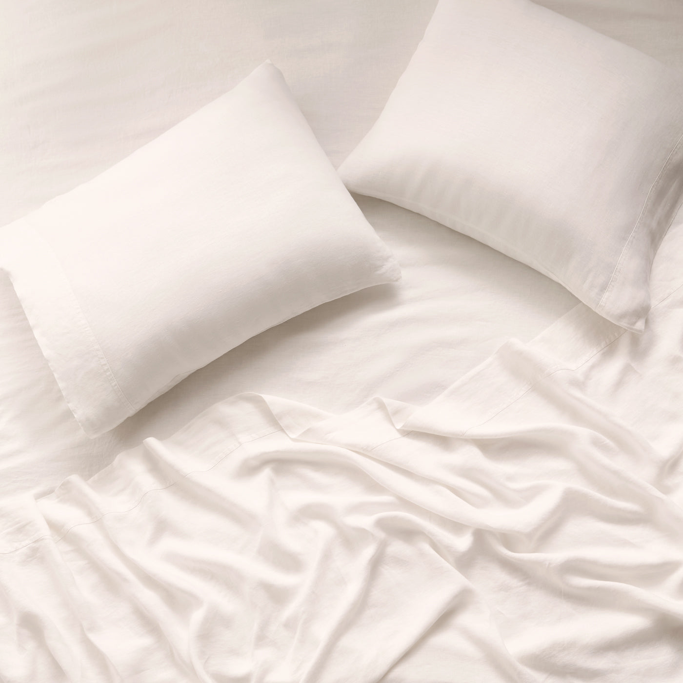 Luxury 100% Pure Linen Sheet Set - Breathable & Soft Bedding for All Seasons - Queen Size 4-Piece Set (Flat Sheet, Fitted Sheet, 2 Pillowcases) - Perfect for Hot Sleepers, Eco-Friendly Home Decor & Cozy Bedroom Upgrade