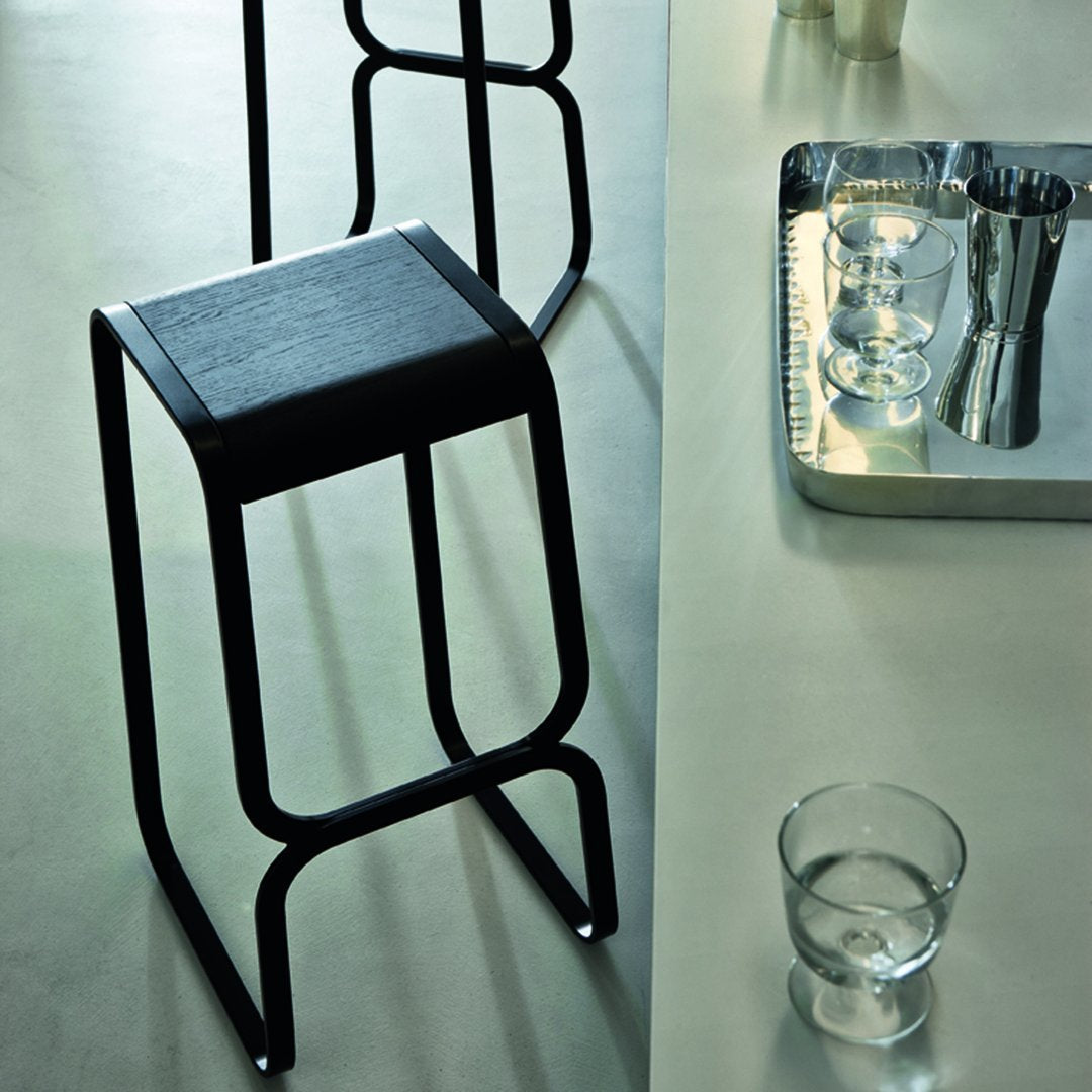 Modern Continuum Bar Stool - Adjustable Height Counter Stool with Backrest - Comfortable Kitchen Island & Home Bar Seating for Dining & Entertaining