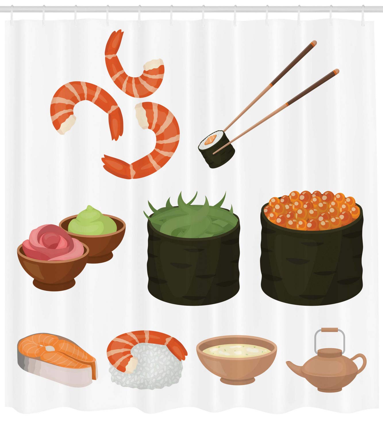 Ambesonne Wasabi Shower Curtain - 105