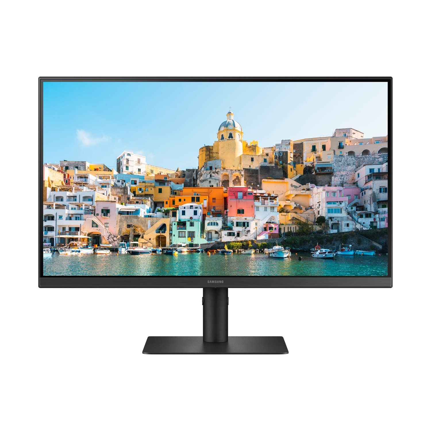 Samsung LS24A400UJUXXU 24 Inch Full HD 1920x1080 Computer Monitor with USB, HDMI, DisplayPort & USB-C - Height Adjustable Stand for Home Office, Gaming & Workstation Setup