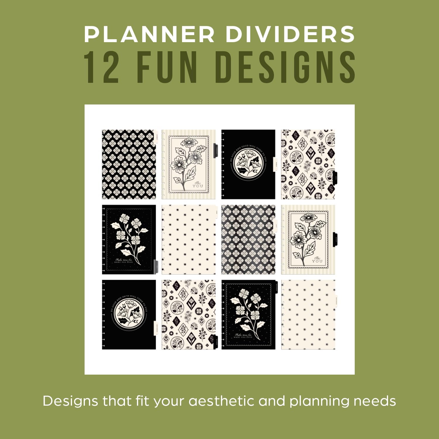 Happy Planner 2025 Disc-Bound 12-Month Planner - Daily Weekly Monthly Organizer with Dashboard Layout, 72 Pages, 12 Dividers & 2 Sticker Sheets - Big Size 8.5