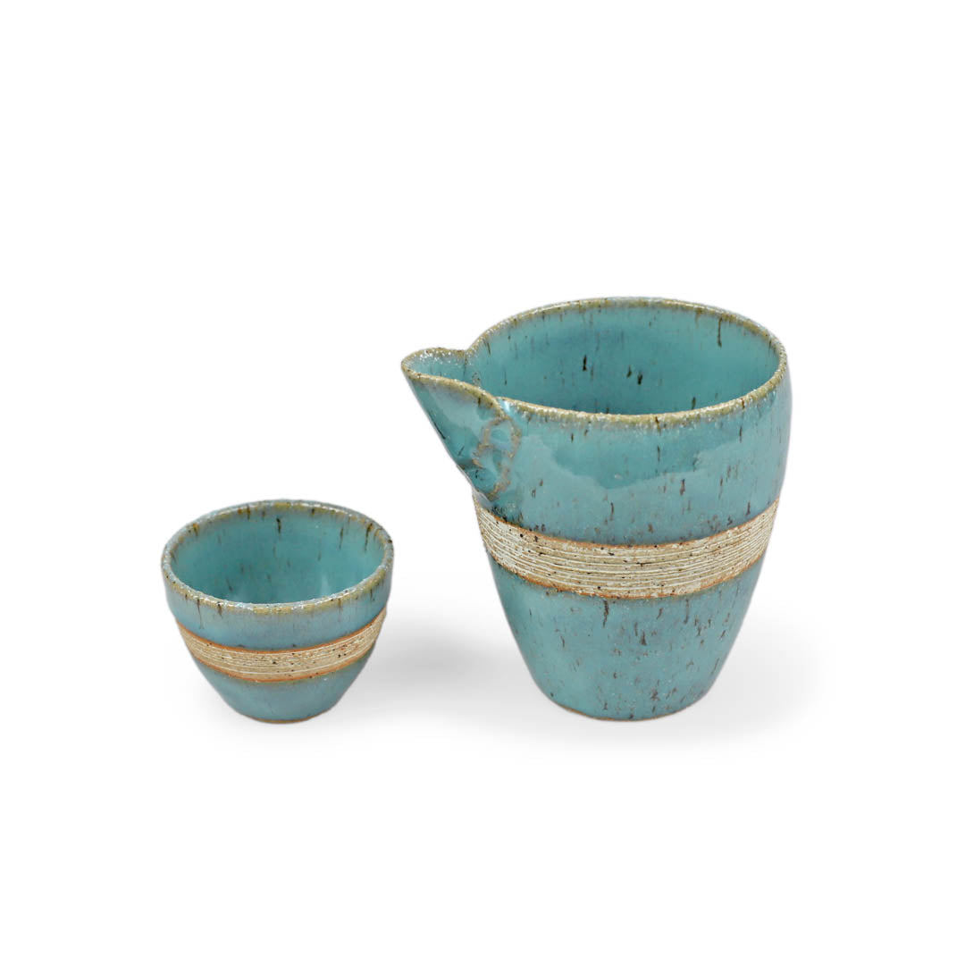 Kinyo Turquoise Blue Ceramic Sake Cup - 2 oz Japanese Tea Cup for Sake, Whiskey & Cocktails - Perfect for Asian Dining, Home Bar & Gift Giving