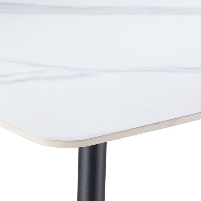Bellmar 48 Inch White Sintered Stone Coffee Table - Modern & Durable Living Room Centerpiece for Home Decor