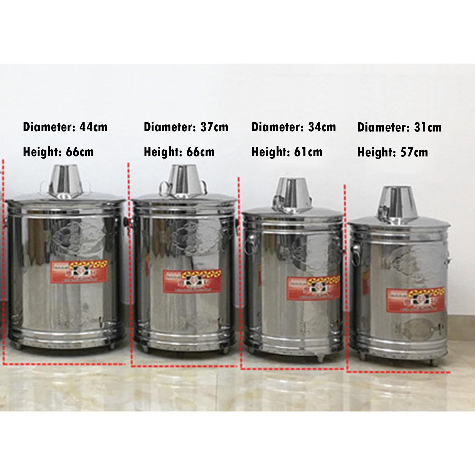 Stainless Steel Portable Incinerator Burn Barrel - 31x57CM Fire Cage for Burning Garbage, Waste Paper, Leaves | Ideal for Garden Waste Disposal, Backyard Cleanup & Camping Fire Pit